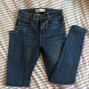 Zara Women's Dark Blue Skinny Jeans